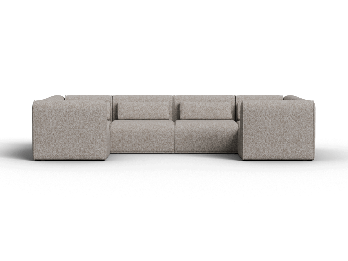 Bangalow Modular U-Shape Sofa, styled in a living room