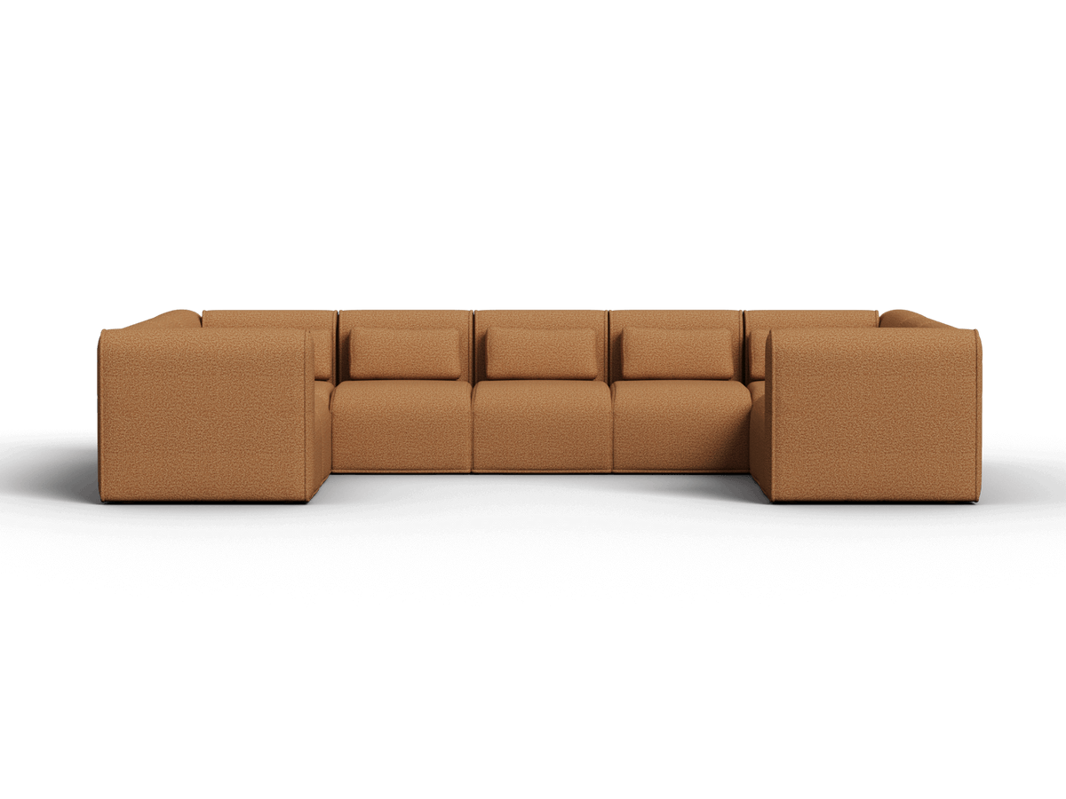 Bangalow Modular U-Shape Sofa, fabric texture close up 2