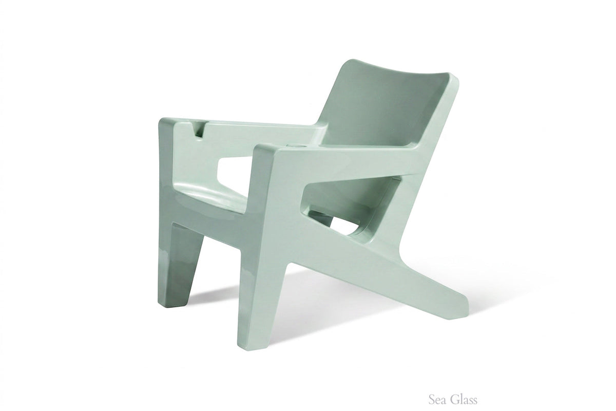 Bask Outdoor Lounge Chair, sea glass, studio shot