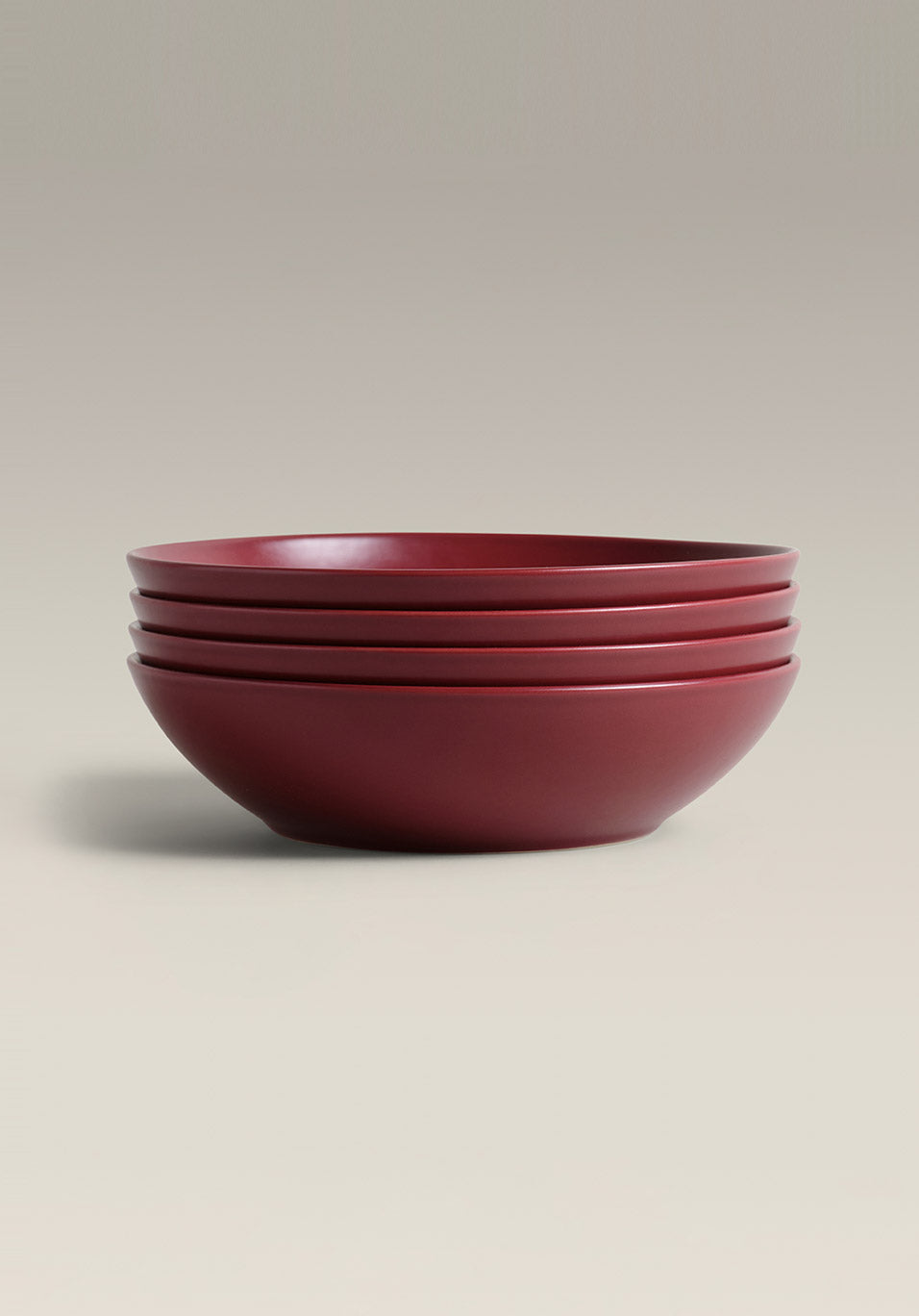 Big Stoneware Bowl Set, place setting in use