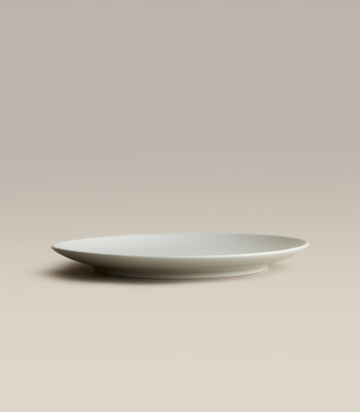 Big Stoneware Plate Set, held in hand for scale