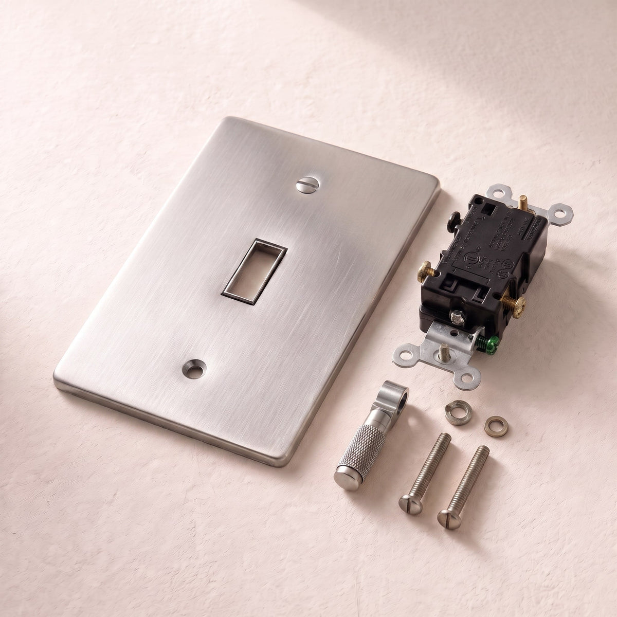 Brass Electrical Sample Kit, back and fixing detail