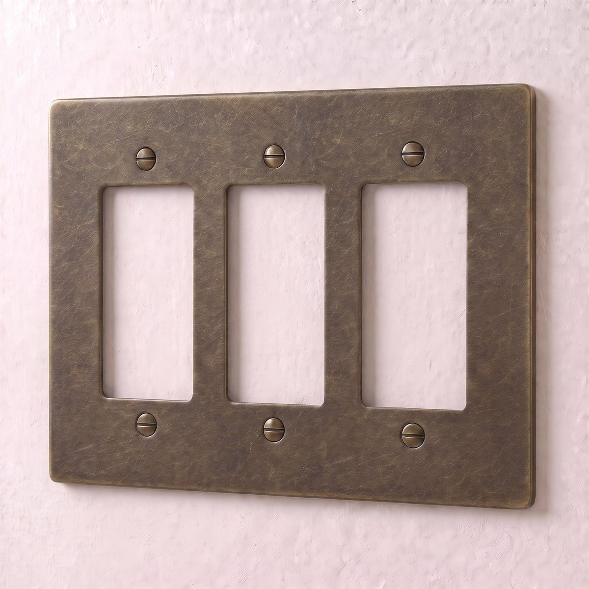 Brass Wall Plate (1-5 Gang), top down view