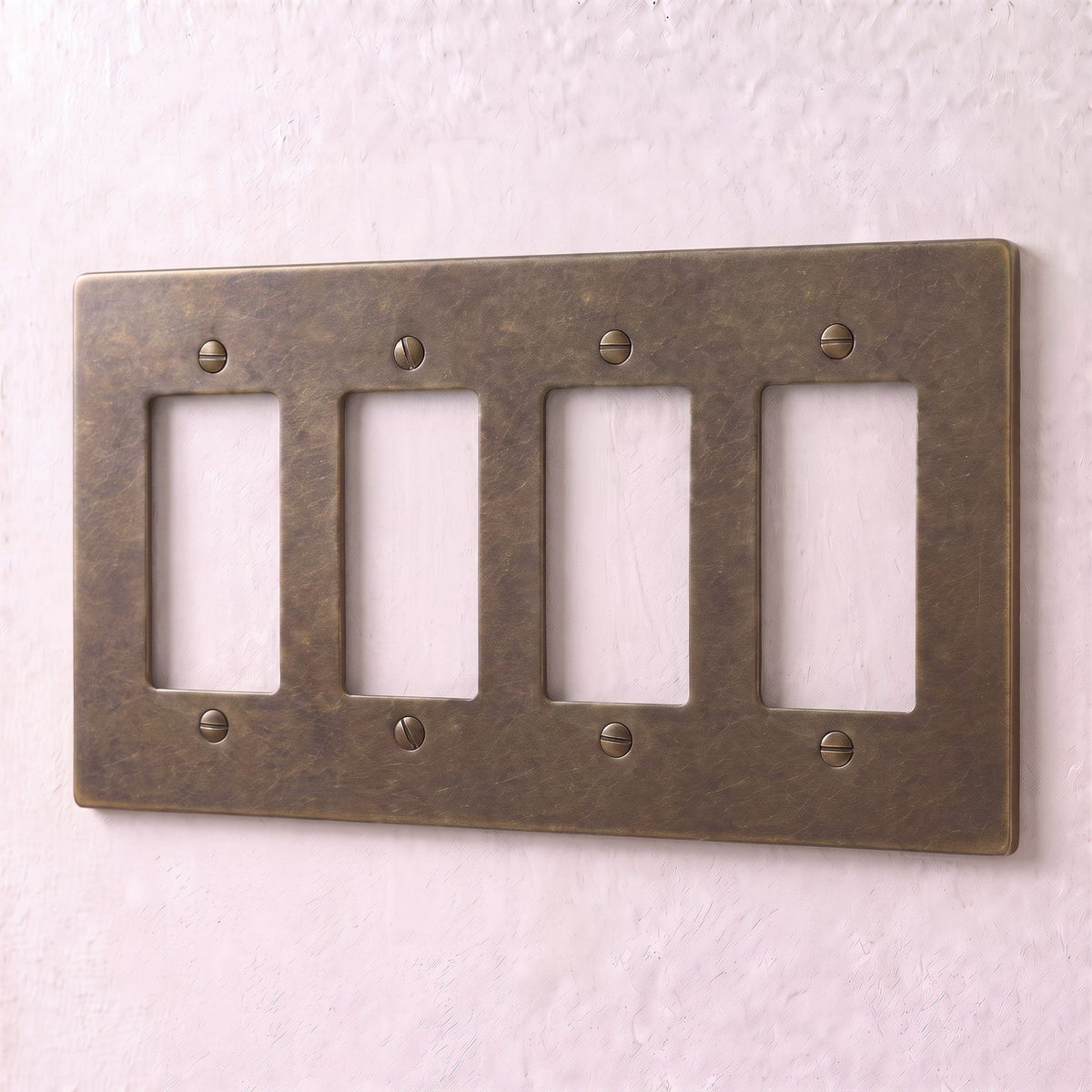 Brass Wall Plate (1-5 Gang), detail of the lever