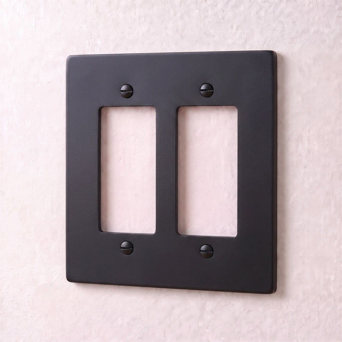 Brass Wall Plate (1-5 Gang), installed on the wall (2)