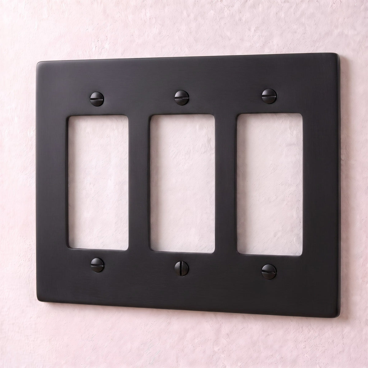 Brass Wall Plate (1-5 Gang), finish close up (2)