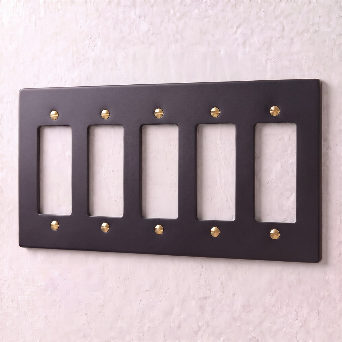 Brass Wall Plate (1-5 Gang), side profile (2)