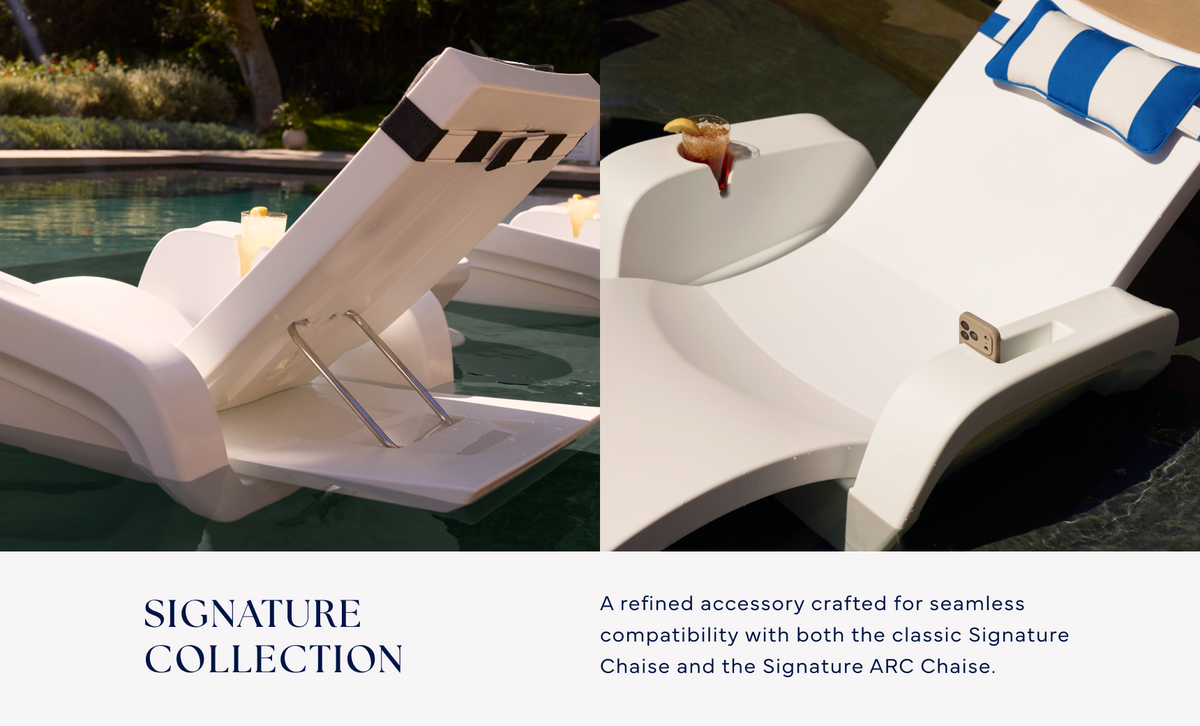 Chaise Armrest Console 2pk, top down view