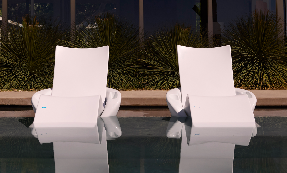 Chaise Armrest Console 2pk Set of 2, angled three quarter view