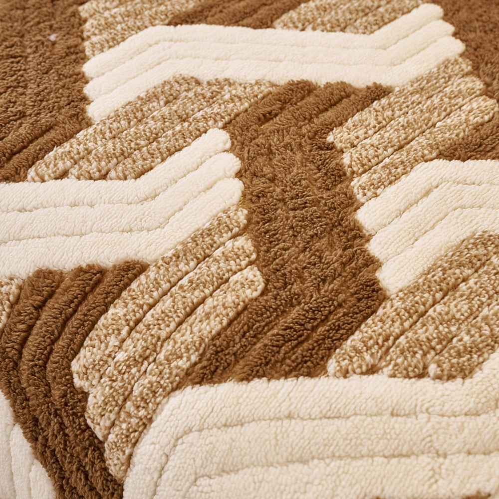 Chevron Plush Bolster Pet Sofa Bed, front view