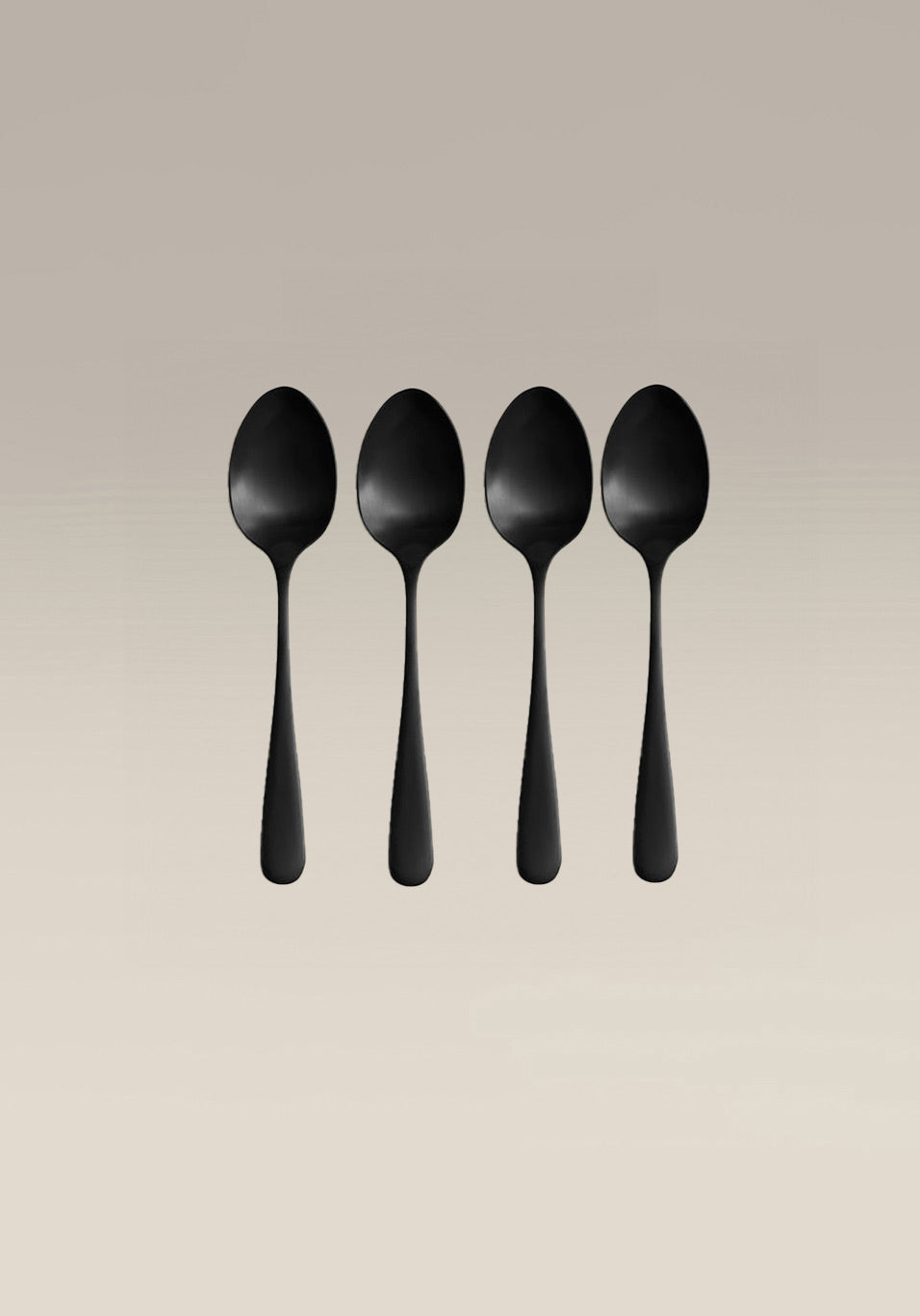 Classic Large Spoon Set, black, single piece on a plain surface