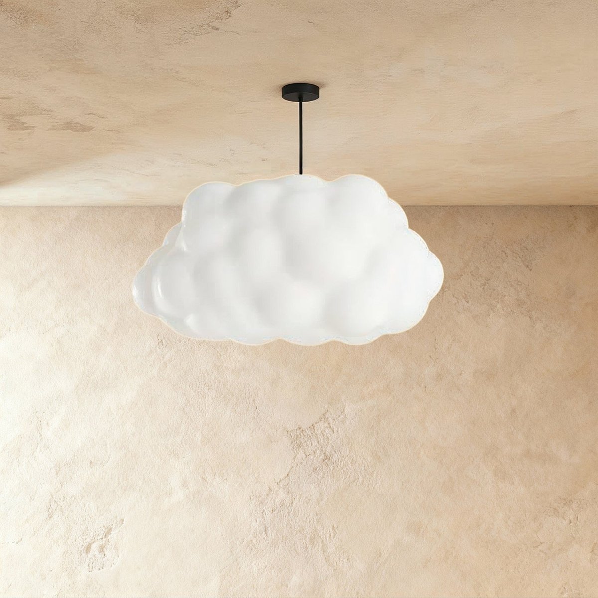 Cloud Nine Metal Pendant Light, second full fixture front view