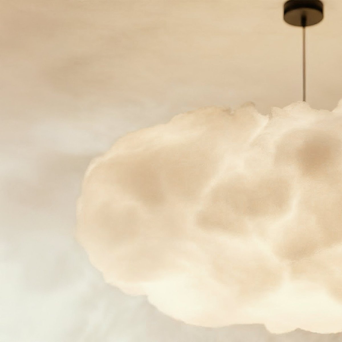 Cloud Nine Metal Pendant Light, second styled above a dining table