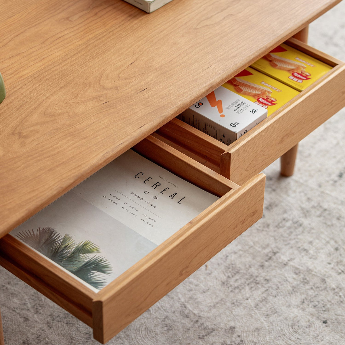 Scandinavian Cherry Wood Coffee Table VISTA