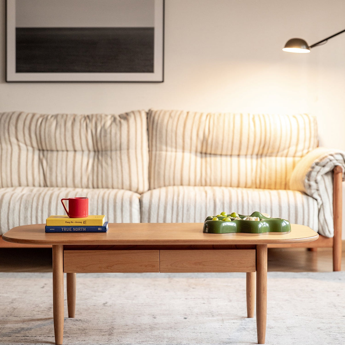 Scandinavian Cherry Wood Coffee Table VISTA