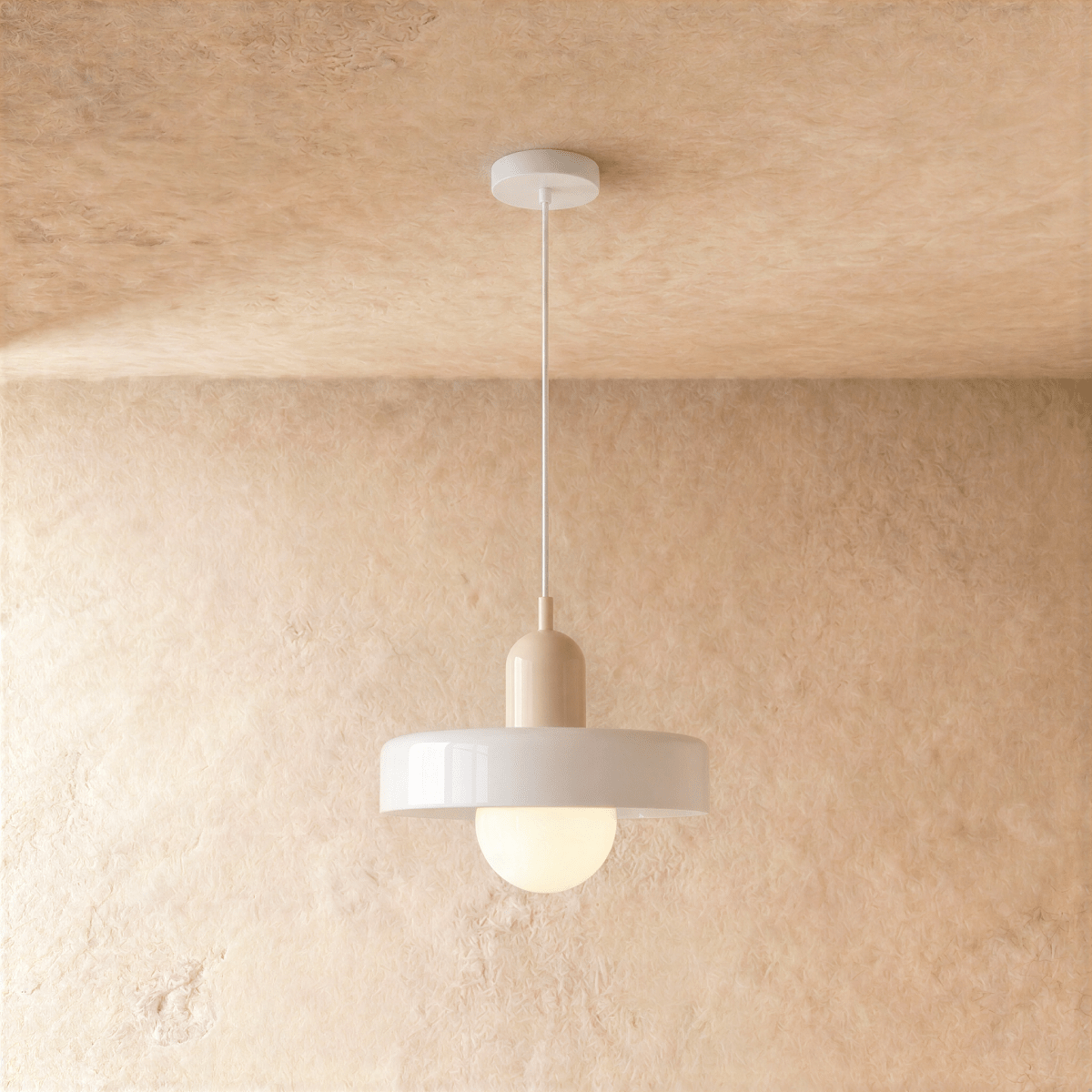 Cride Metal Pendant Light, top of the shade in detail