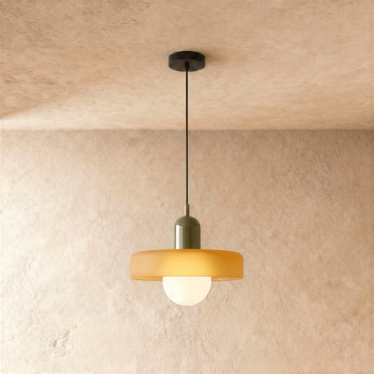 Cride Metal Pendant Light, second shade and diffuser detail