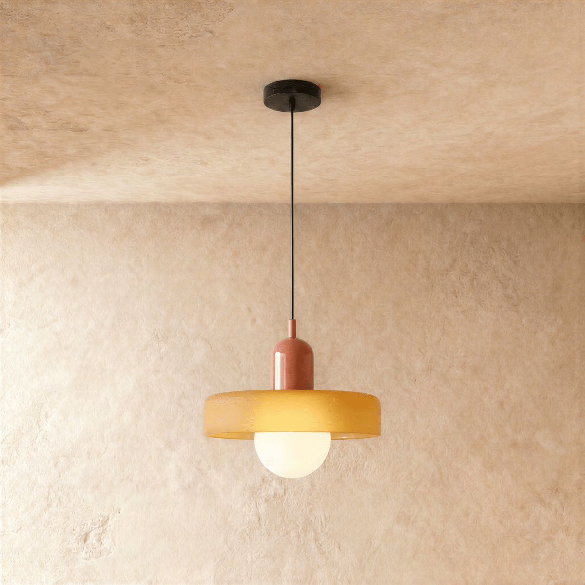 Cride Metal Pendant Light, second cord and ceiling canopy detail