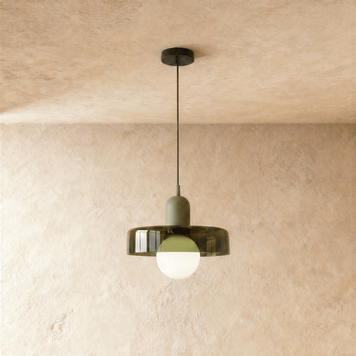 Cride Metal Pendant Light, second top of the shade in detail