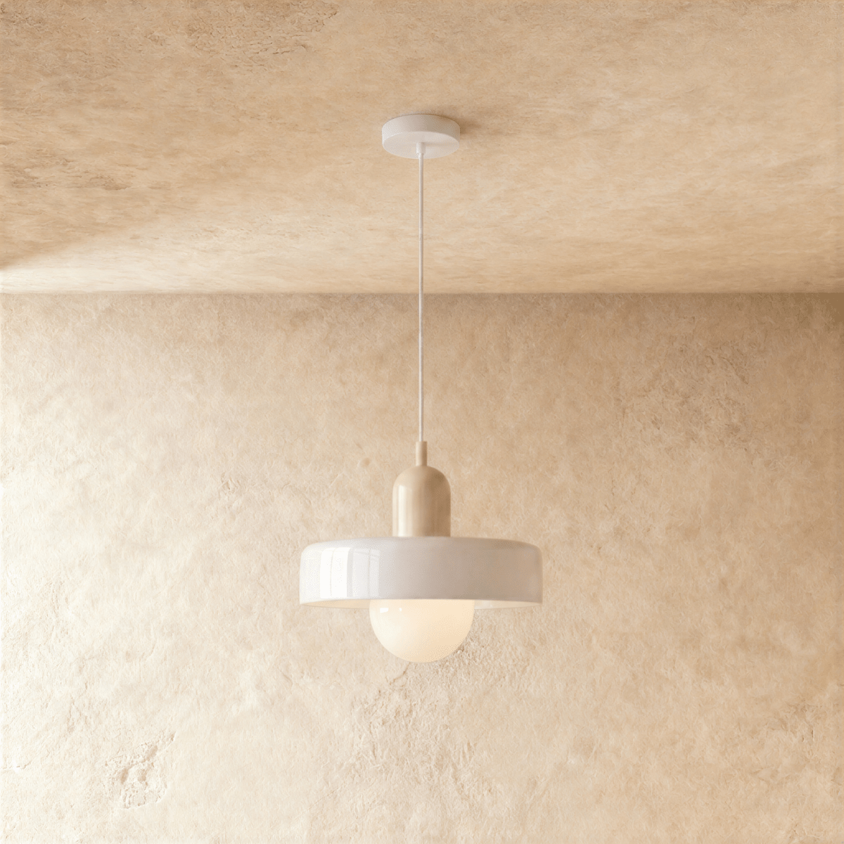 Cride Metal Pendant Light, angled view showing the silhouette