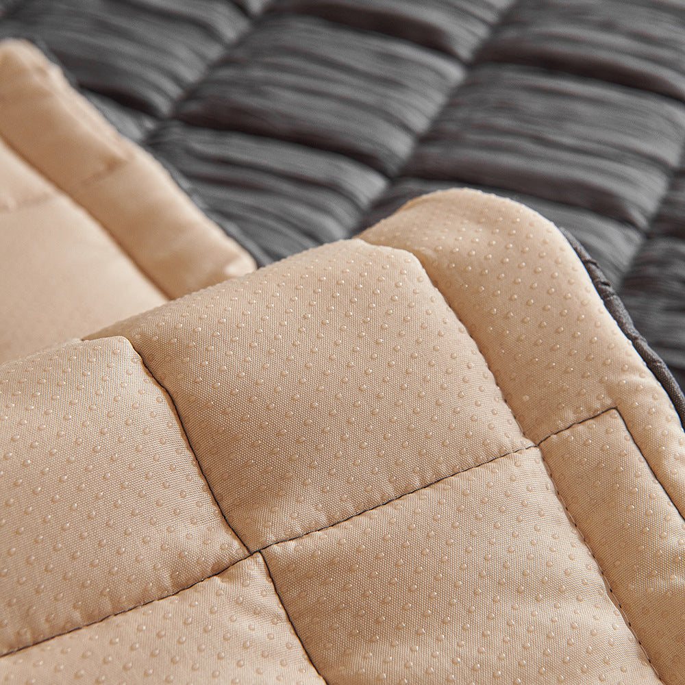 Crinkle Texture Non-Slip Sofa Mat, angled three quarter view
