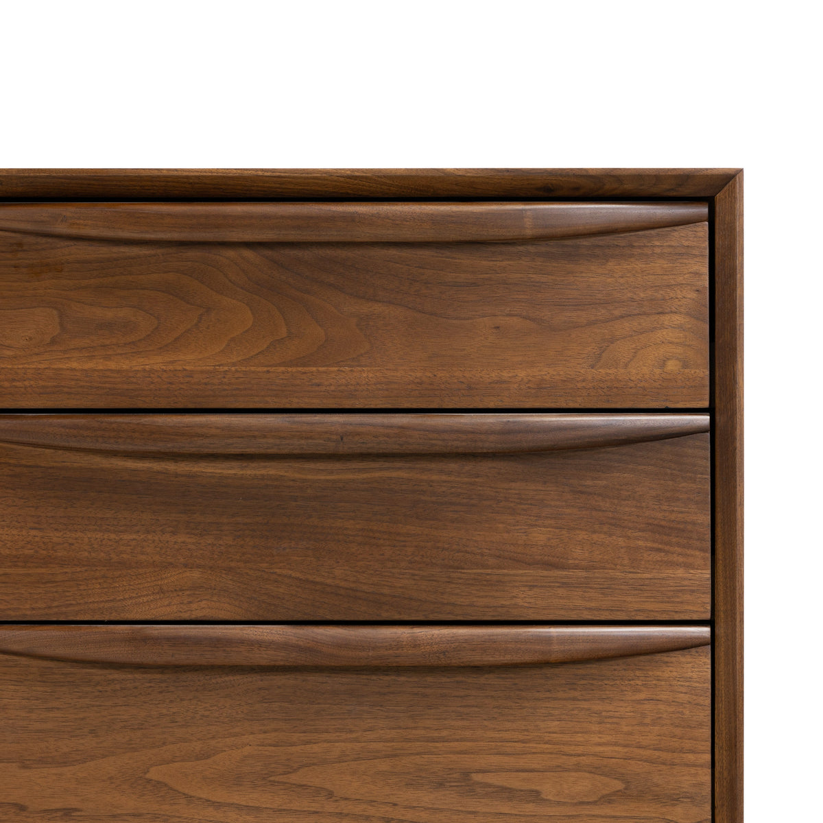 Cura 71" Walnut Sideboard, styled view with decor