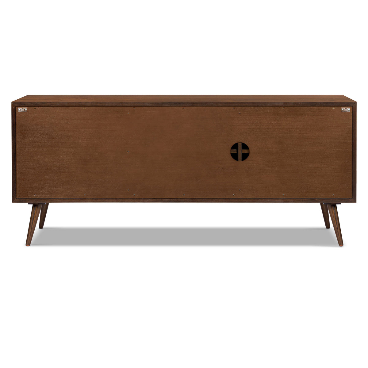 Cura 71" Walnut Sideboard, shown at an angle