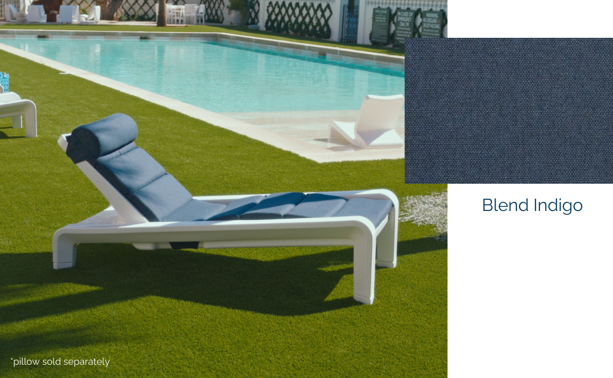 Deck Chaise Cushion, angled three quarter view