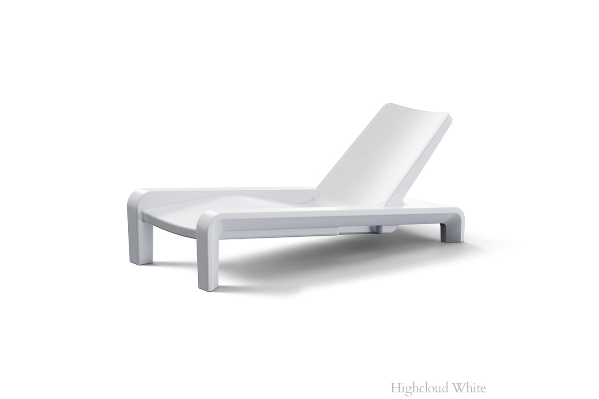 Deck Chaise Lounge, white, studio shot
