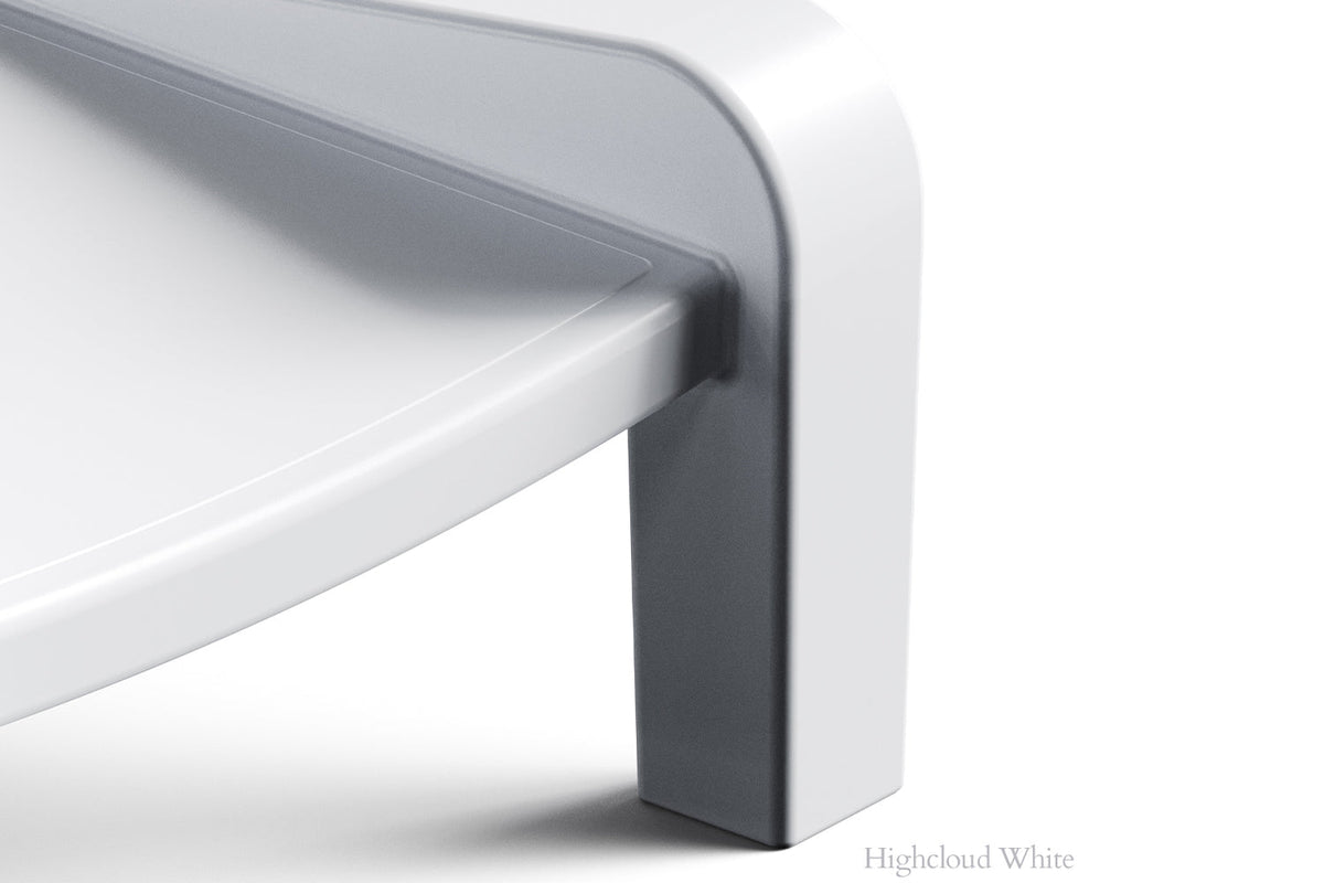 Deck Chaise Lounge, white, seat and cushion detail