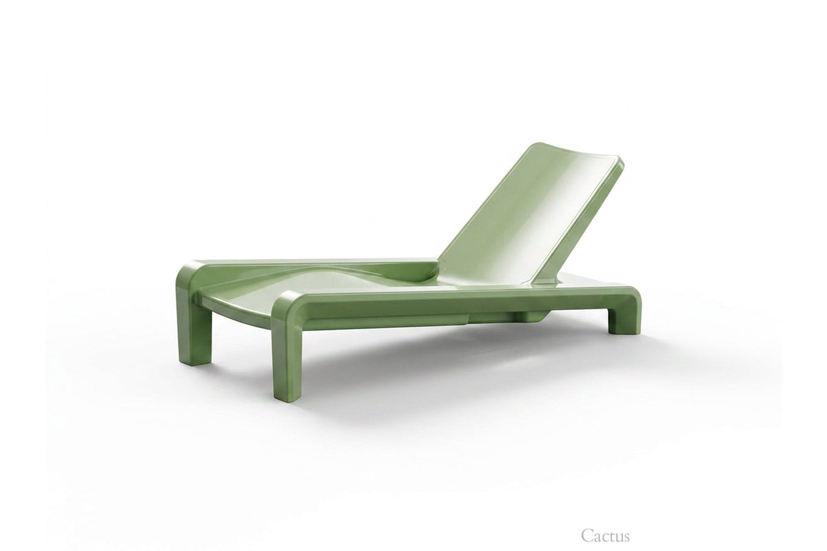 Deck Chaise Lounge, cactus, studio shot