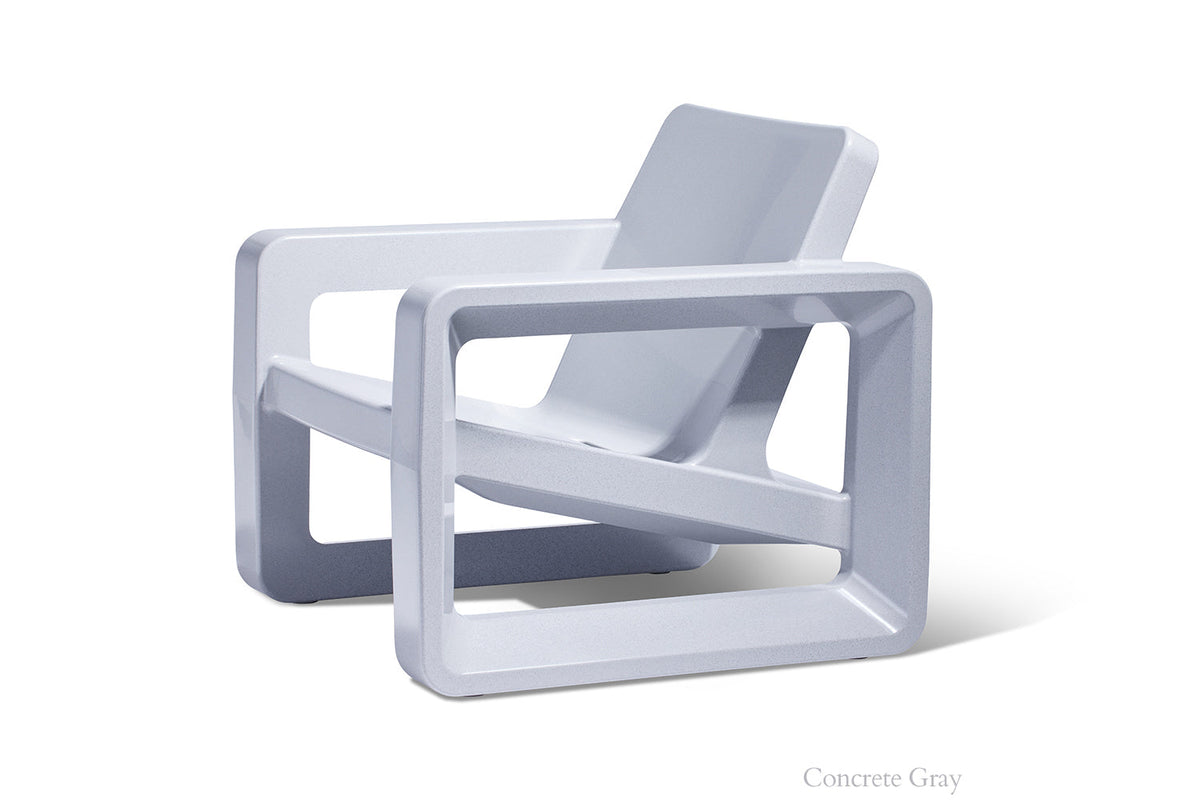 Deck Outdoor Lounge Chair, concrete, seat and backrest detail
