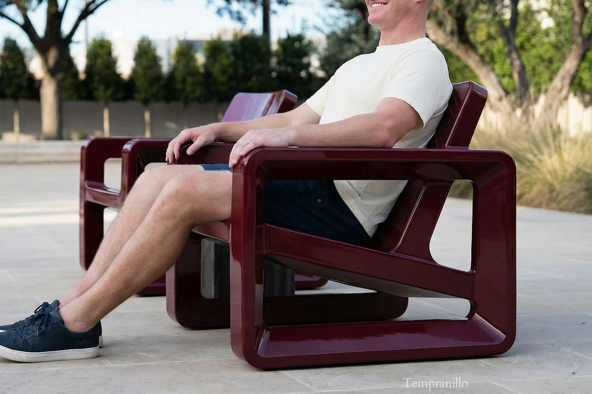 Deck Outdoor Lounge Chair, styled in a living space