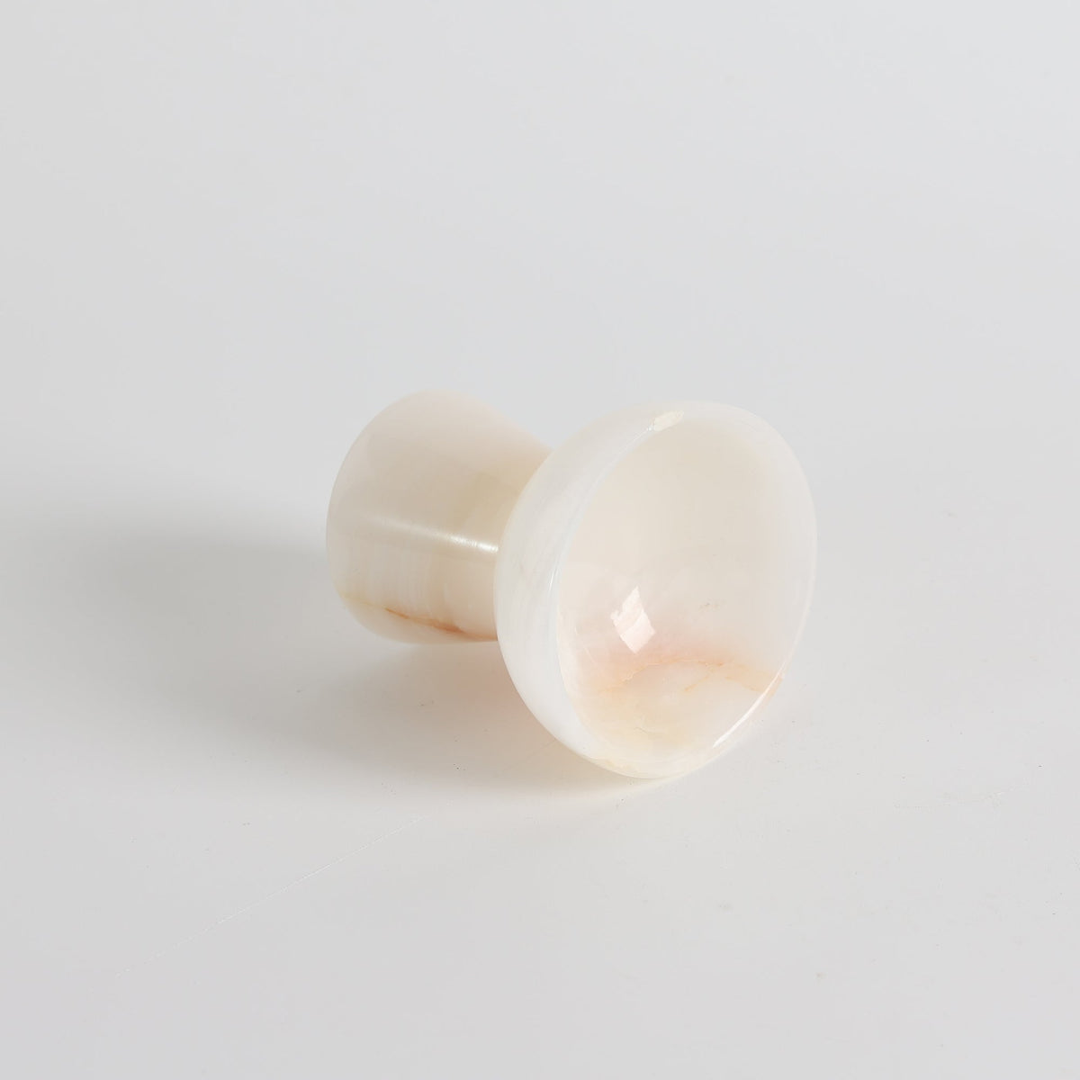 Elysian Onyx Goblet Votive, second stone and finish close up