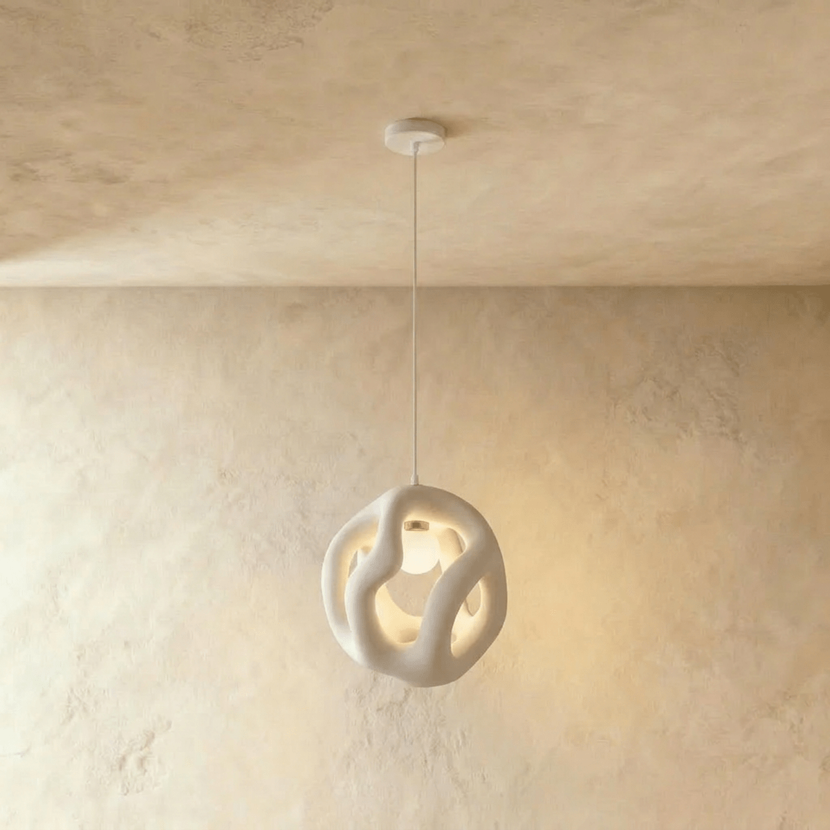 Entwine Metal Pendant Light, close up of the finish and material