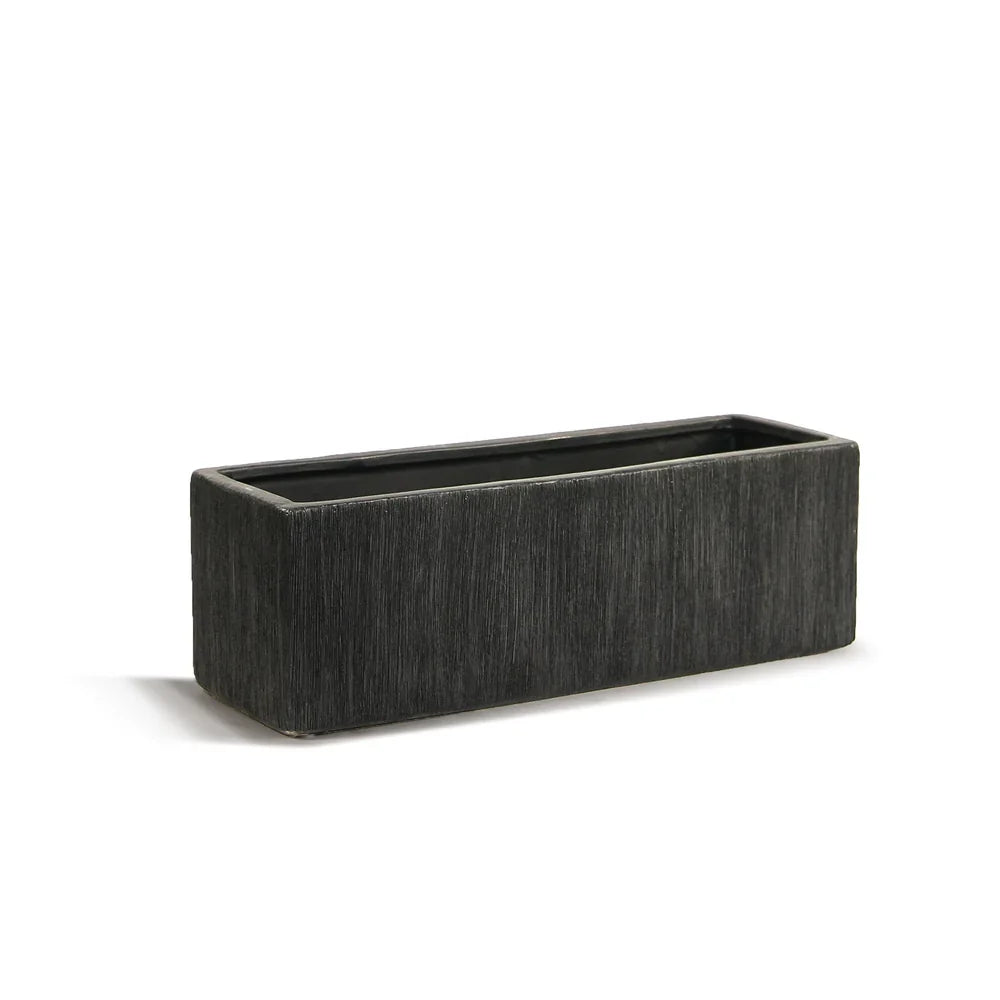 Etched Black and White Collection, styled on a shelf