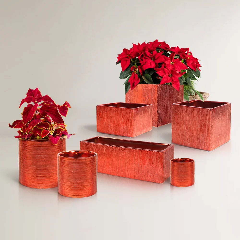 Etched Metallic Red Collection, full piece on a surface