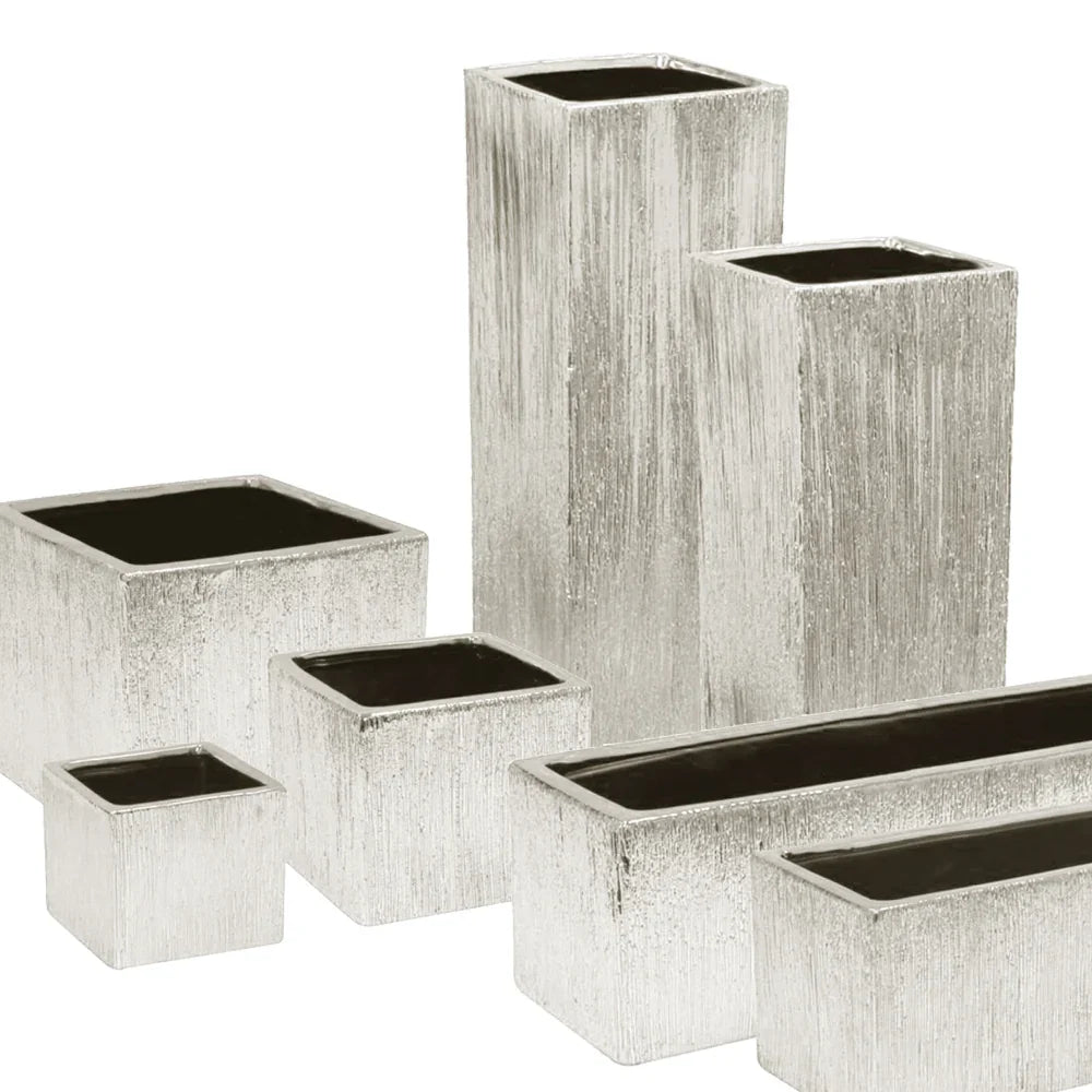 Etched Metallic Silver Collection, full piece on a surface