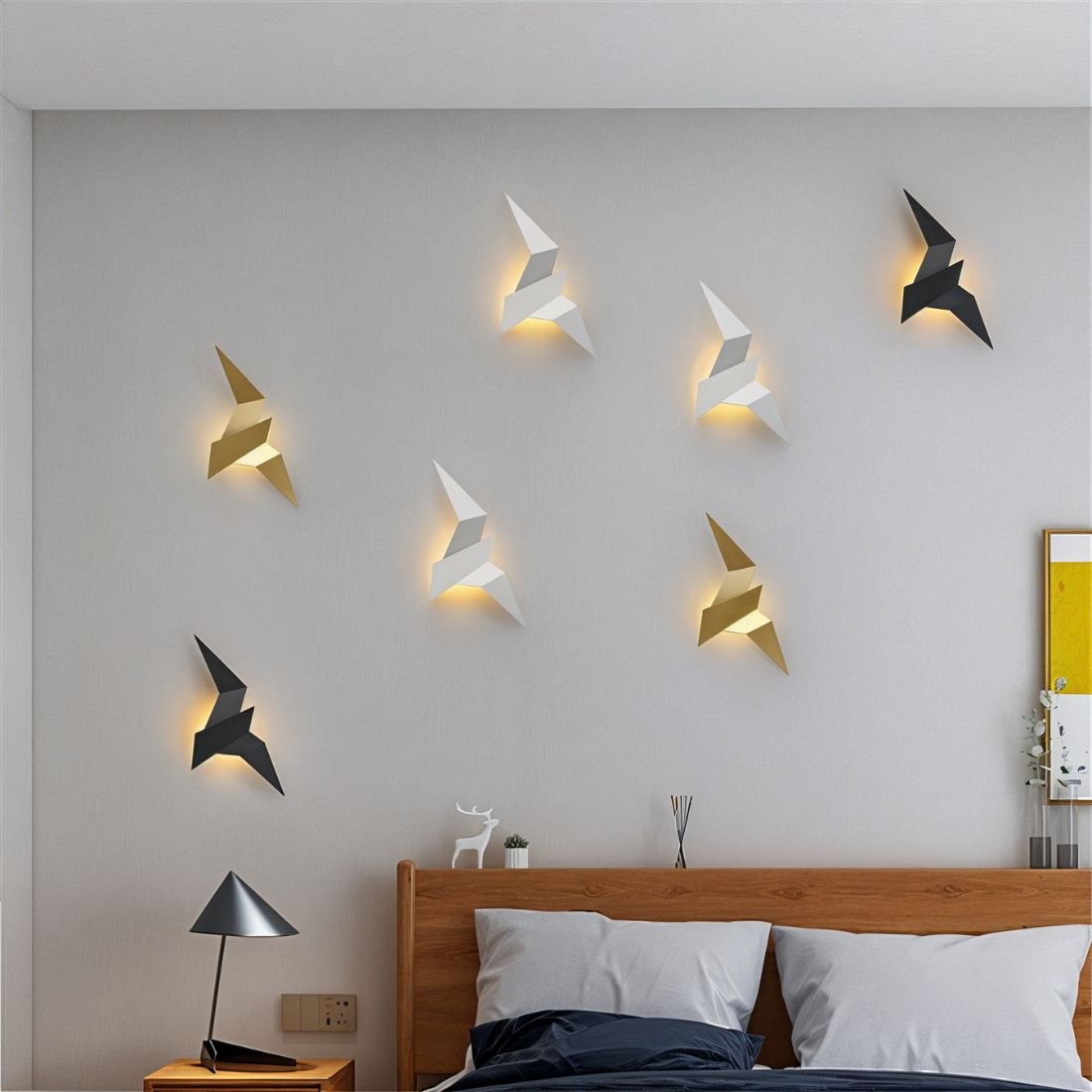 Finch Wall Lamp - Open Box, lit after dark