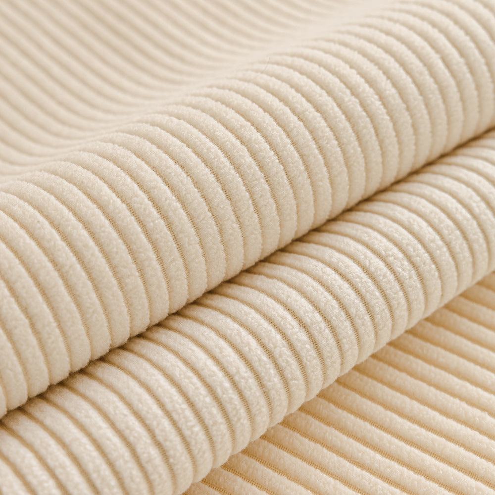 Fine-Ribbed Corduroy Sofa Slipcover, second weave texture close up