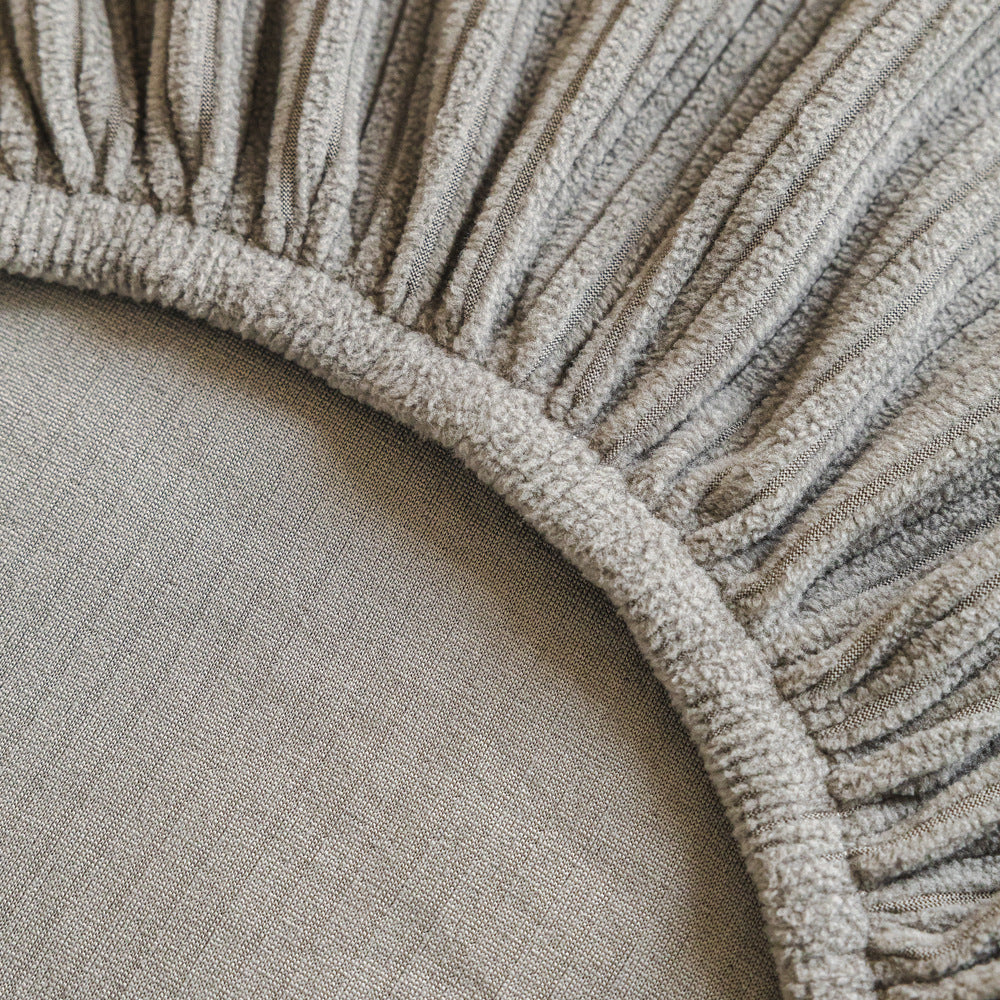 Fine-Ribbed Corduroy Sofa Slipcover, corner and seam detail