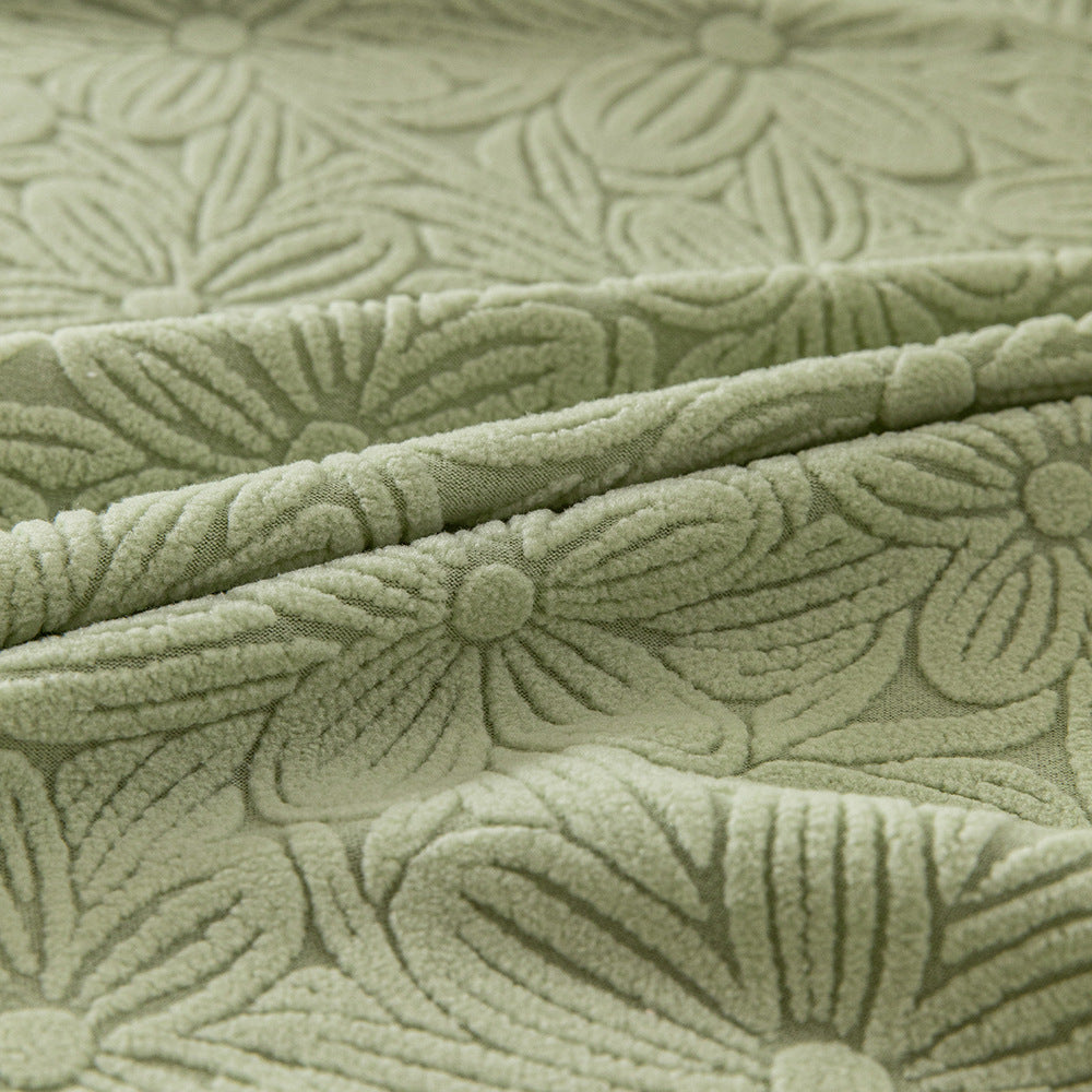 Floral Jacquard Sofa Slipcover, folded detail 2