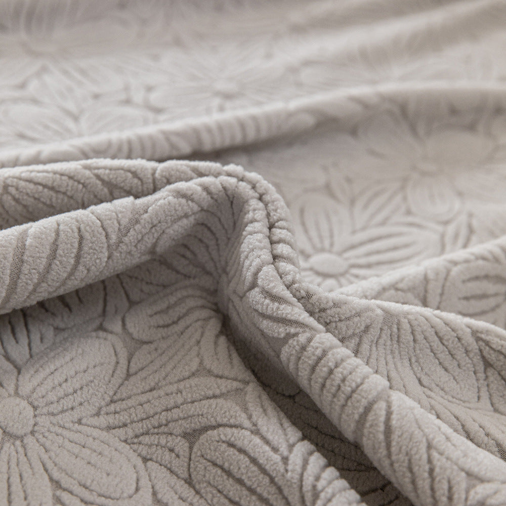 Floral Jacquard Sofa Slipcover, fabric close up