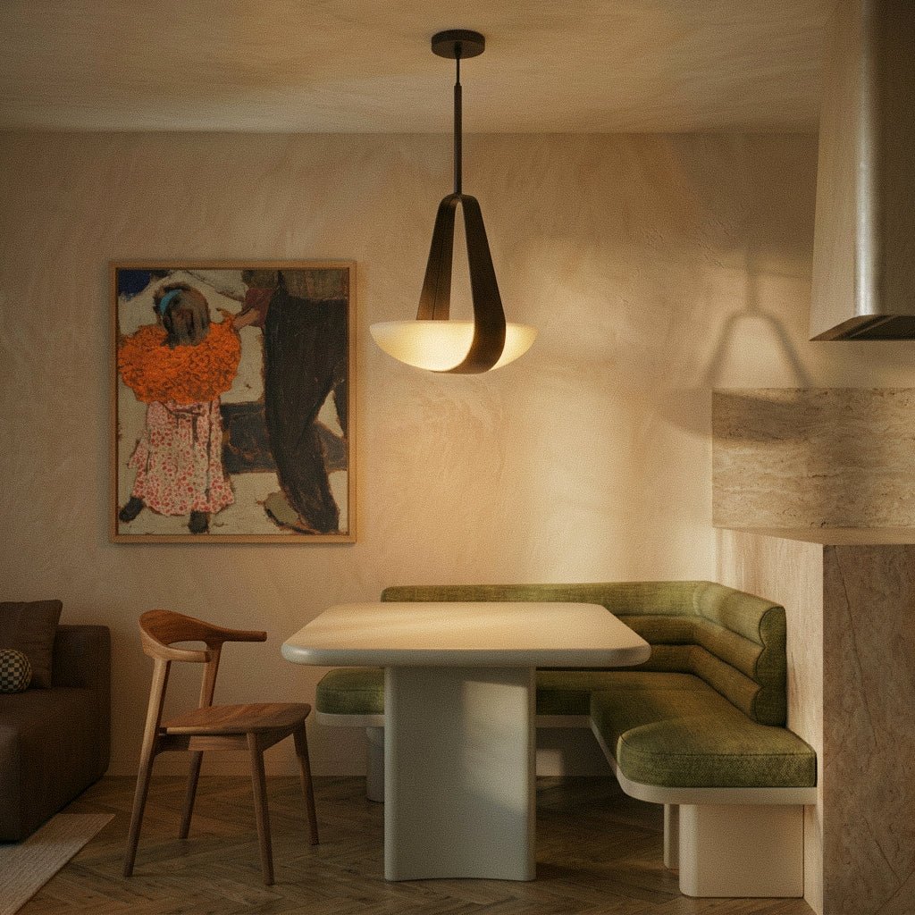 Fune Metal Pendant Light, cord and ceiling canopy detail