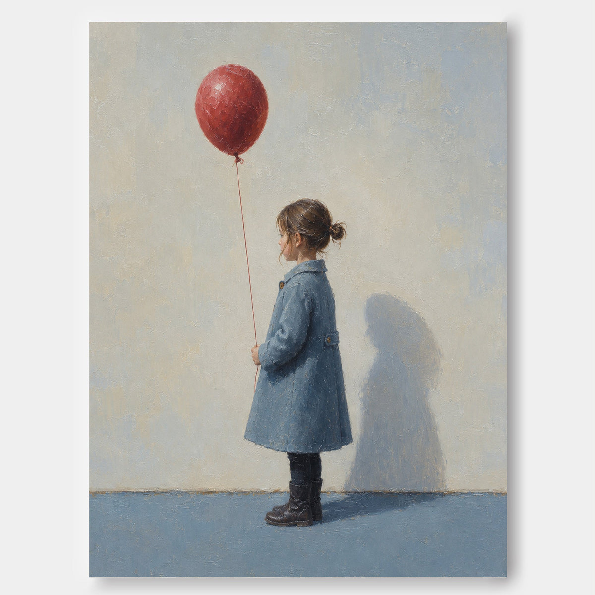 Girl with Red Balloon Canvas Art, full print view