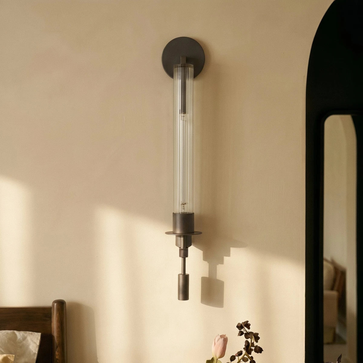 Glenn Wall Lamp - Open Box, lit after dark