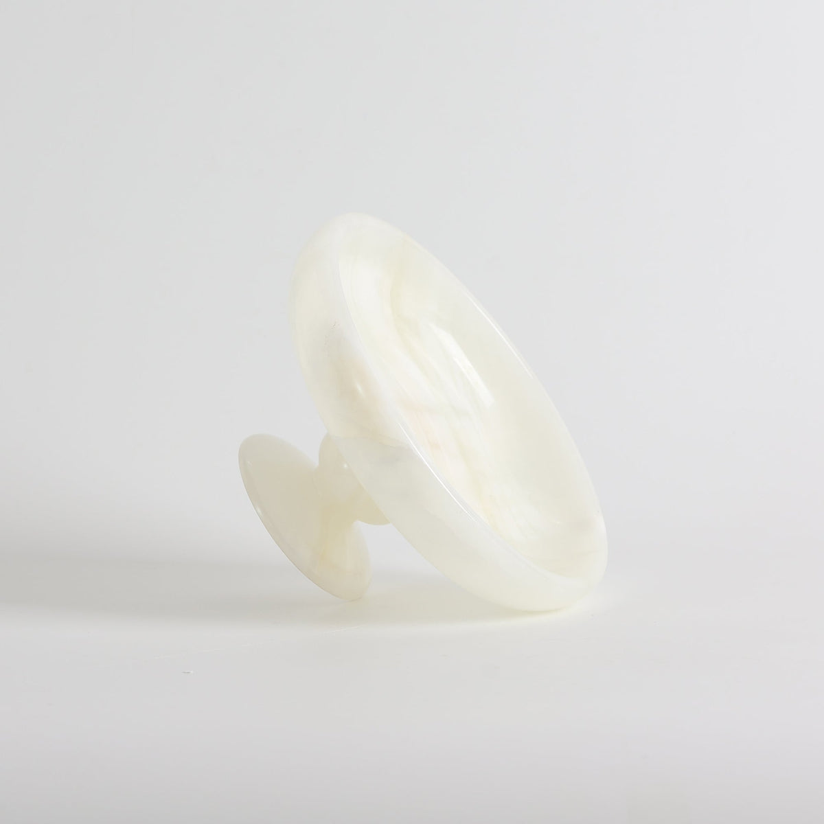 Harlow White Onyx Pedestal Bowl, second styled on a console