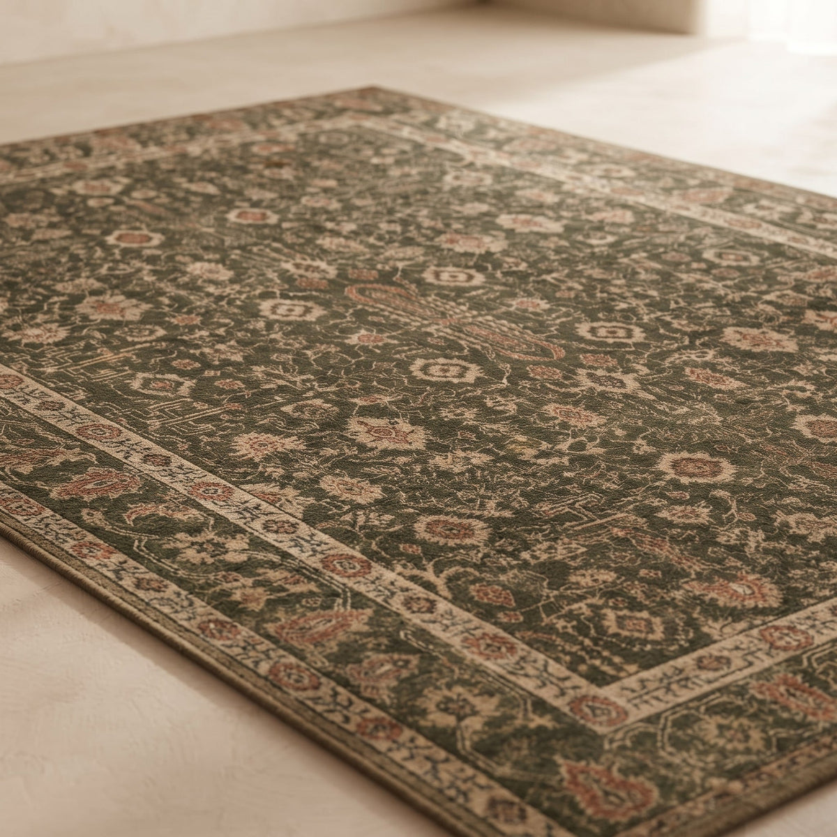 Heirloom Traditional Rug, pile and edge detail