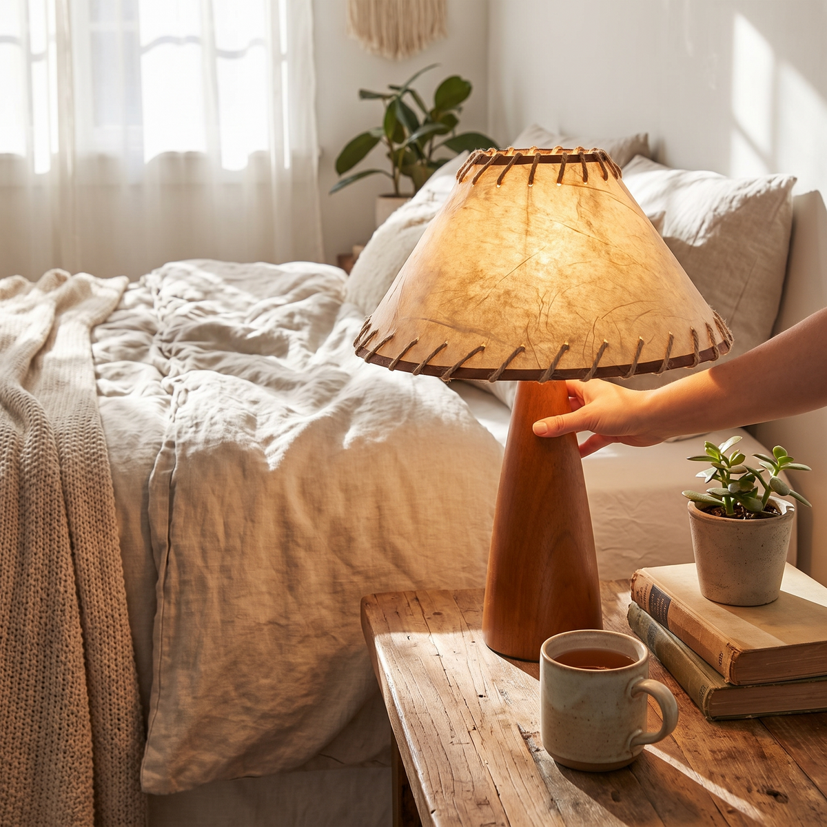 Francesca Solid Wood Table Lamp - OPEN BOX (AU)