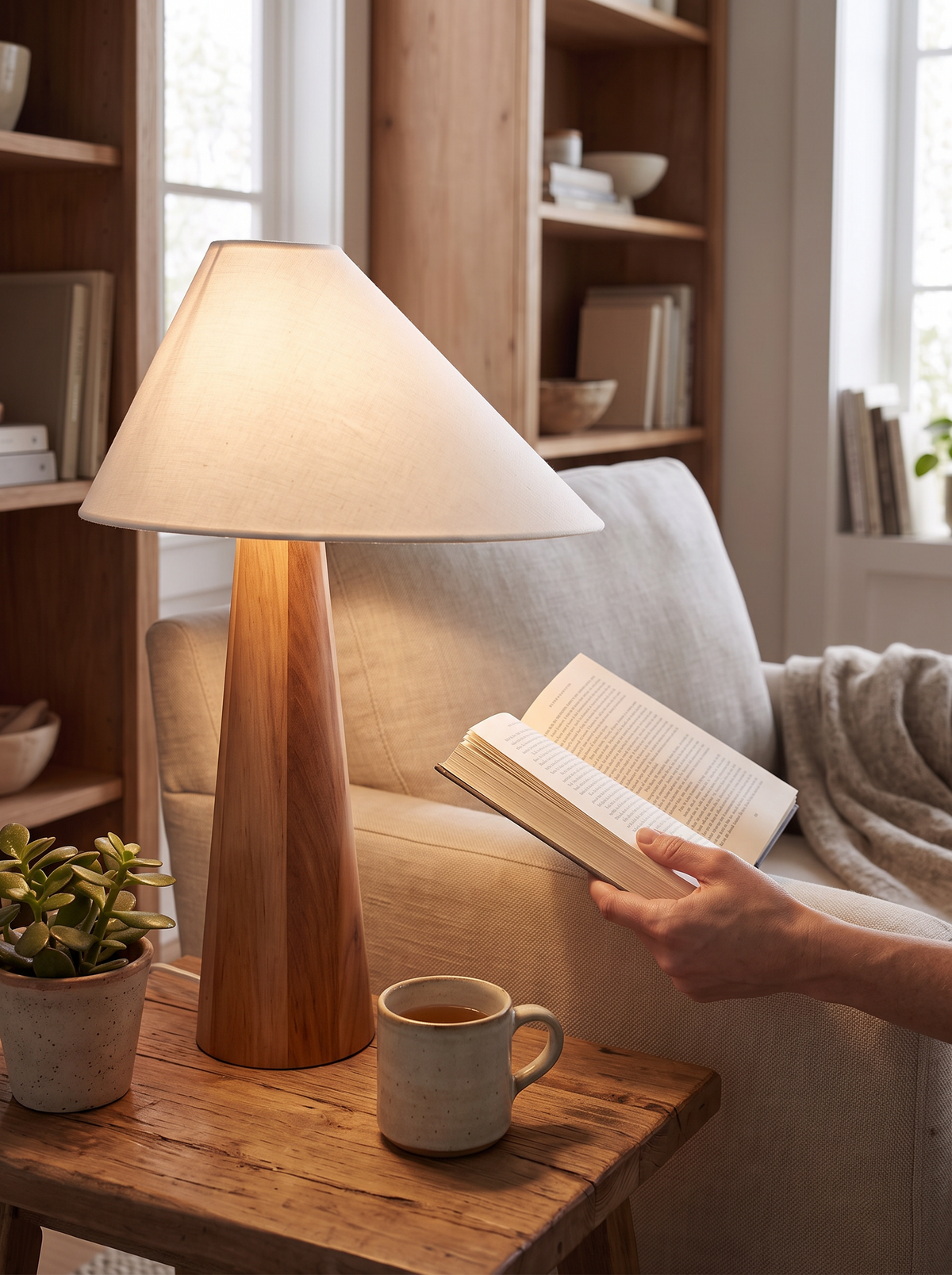 Bonfilia Wood Table Lamp lifestyle 1